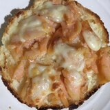 イングリッシュマフィンの鮭チーズトースト